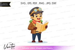 Young boy reading a book Product Image 1