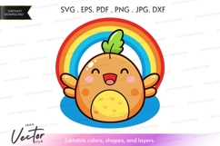 Happy pineapple under rainbow Product Image 1