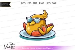 Cool chick vector clipart Product Image 1