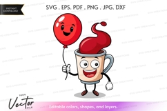 Happy coffee cup with balloon Product Image 1