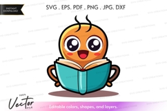 Reading bird vector clipart Product Image 1