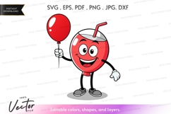 Happy tomato with balloon Product Image 1
