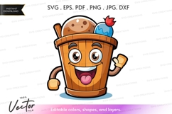 Happy ice cream sundae character Product Image 1