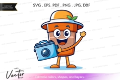 Happy traveler tomato vector clipart Product Image 1