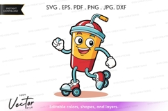 Cup skating vector clipart Product Image 1
