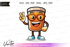Cheerful coffee cup character Product Image 1