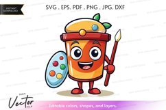 Creative paint bucket character Product Image 1