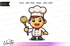 Chef cartoon character vector clipart Product Image 1