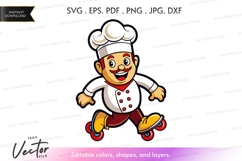 Chef on roller skates Product Image 1