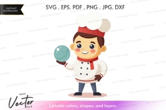 Chef with bubble vector clipart Product Image 1