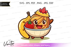 Happy fruit bowl character Product Image 1