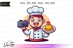 Chef photographing dessert Product Image 1