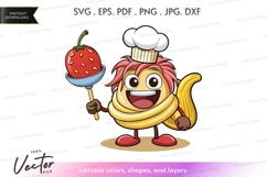 Chef banana with strawberry lollipop Product Image 1