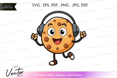 Dancing cookie with headphones Product Image 1