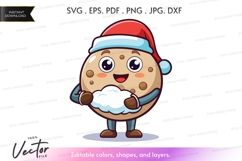 Cheerful cookie in winter attire Product Image 1