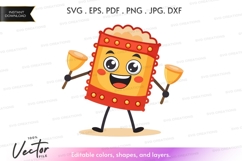 Popcorn character vector clipart Product Image 1