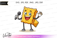 Cheerful cracker singing vector clipart Product Image 1