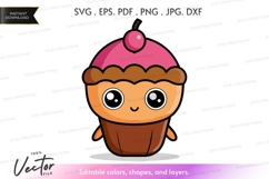 Cute cupcake with cherry on top Product Image 1