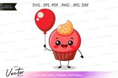 Cupcake celebration with balloon Product Image 1