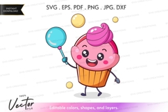 Happy cupcake with lollipop Product Image 1