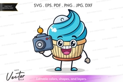 Cupcake photographer vector clipart Product Image 1