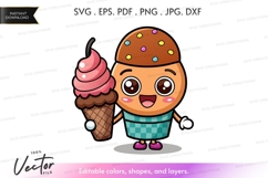 Happy ice cream character Product Image 1