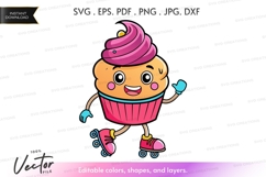 Cupcake on roller skates Product Image 1