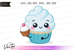 Cute cupcake with frosting Product Image 1