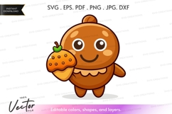 Delightful gingerbread man with donut Product Image 1
