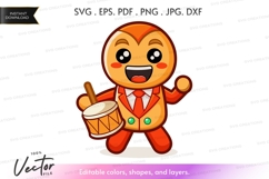 Joyful gingerbread drummer Product Image 1