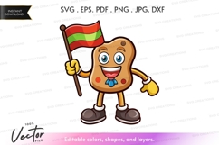 Happy toast with national flag Product Image 1