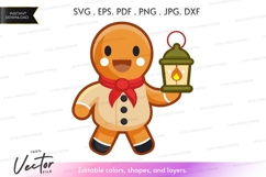 Gingerbread man with lantern Product Image 1