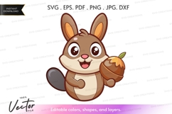 Happy bunny with acorn Product Image 1