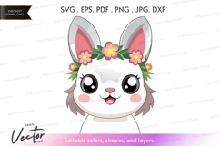 Cute bunny with flower crown Product Image 1