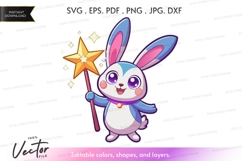 Magical bunny with wand Product Image 1