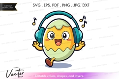 Happy chick listening to music Product Image 1