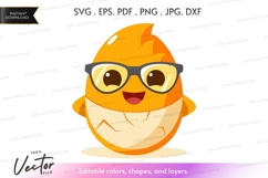 Smart chick vector clipart Product Image 1