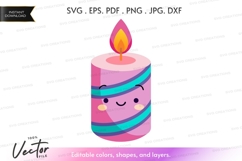 Kawaii candle clipart Product Image 1