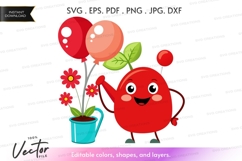 Cheerful tomato watering flowers Product Image 1
