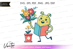 Happy reading with flowers Product Image 1