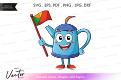 Cheerful watering can with rainbow flag Product Image 1