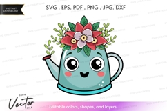 Whimsical watering can with flower crown Product Image 1