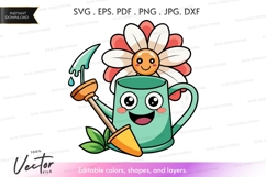 Happy watering can with flower Product Image 1