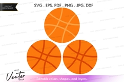 Three basketballs vector clipart Product Image 1