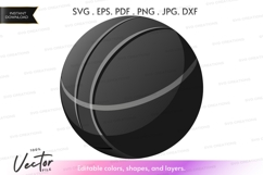 Black basketball vector clipart Product Image 1