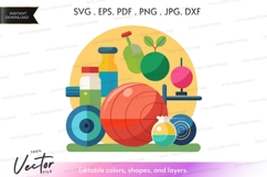 Vector clipart of farm tools and produce Product Image 1