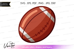Brown football vector clipart Product Image 1