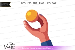 Hand holding an orange Product Image 1