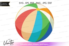 Colorful beach ball vector clipart Product Image 1