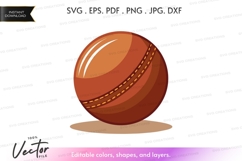 Cricket ball vector clipart Product Image 1